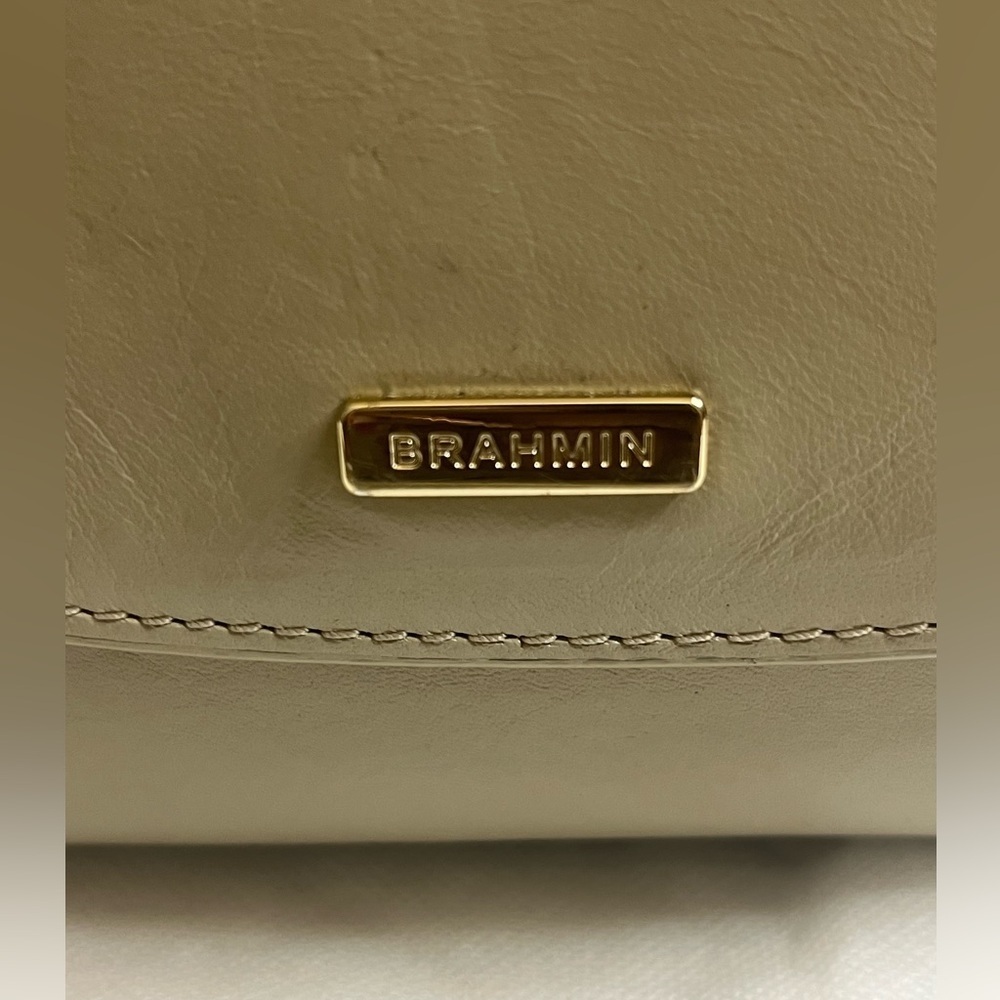 Brahmin Raelynn Satchel Sand Leather Beige gray bag - Picture 7 of 16
